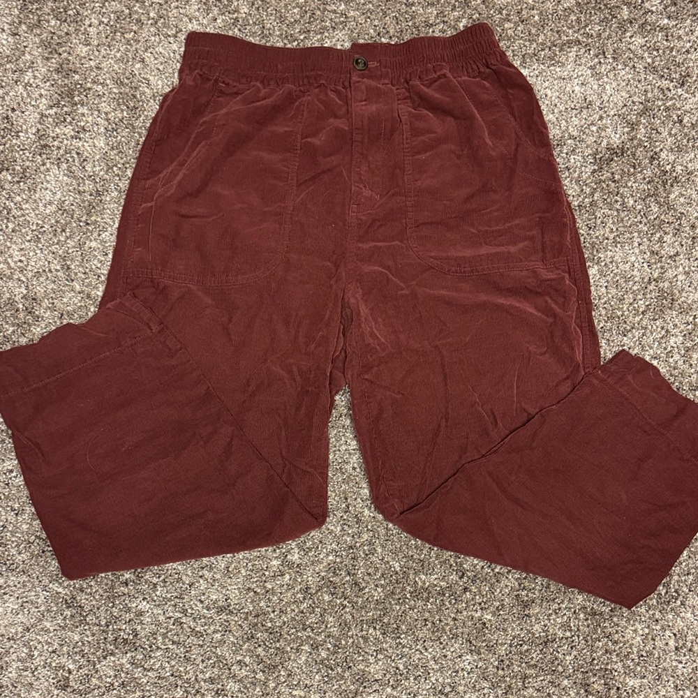 Madewell Women’s Corduroy Pants in Deep Red